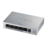 Zyxel 5 Port Gigabit Ethernet Unmanaged POE+ Switch | 4 x PoE+ @ 60W | Plug & Play | Sturdy Metal Housing | Desktop or Wall-Mount | Fanless | | Ethernet Splitter | GS1005HP - 5 Po...