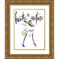thumbnail image 1 of Zyburt, Alicia 12x14 Gold Ornate Wood Framed with Double Matting Museum Art Print Titled - Haute Couture Purple, 1 of 4