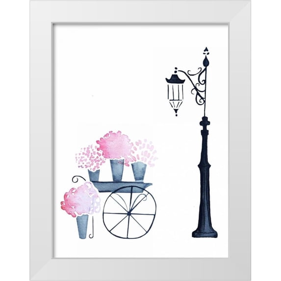 Zyburt, Alicia 19x24 White Modern Wood Framed Museum Art Print Titled - Flower Shopping