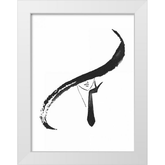 Zyburt, Alicia 25x32 White Modern Wood Framed Museum Art Print Titled - Derby Hat