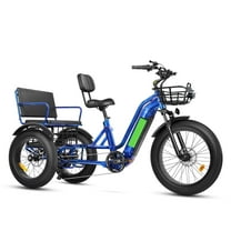 Zycle Z700 Electric Trike for Adults, 750W Rear Motor Electric Trike with Passenger Seat, 20AH 48V, 2 Seater Electric Tricycle, Parking Brake, Differential