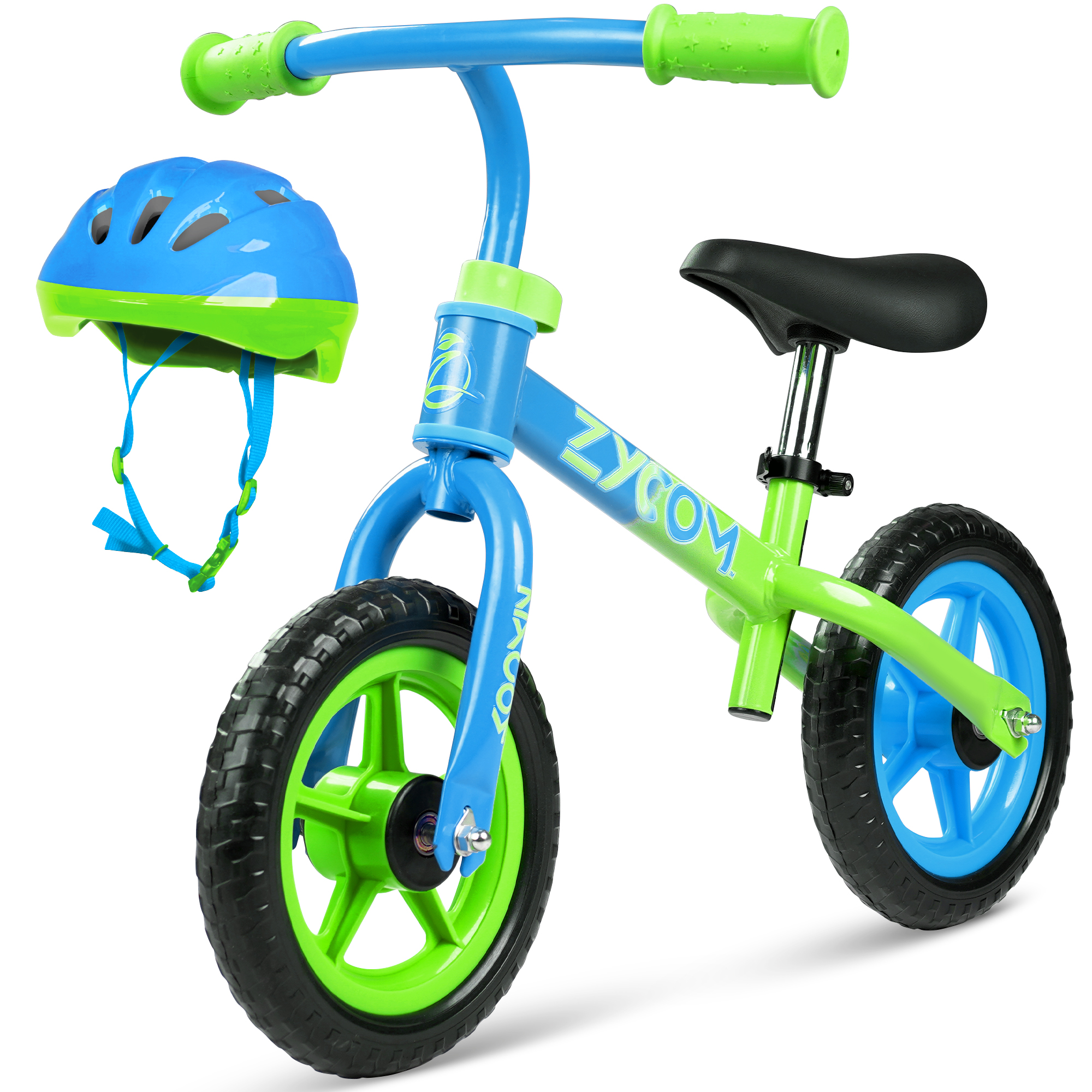 Zycom 10-inch Toddlers Balance Bike Adjustable Helmet Airless Wheels Lightweight Training Bike Blue - image 1 of 12