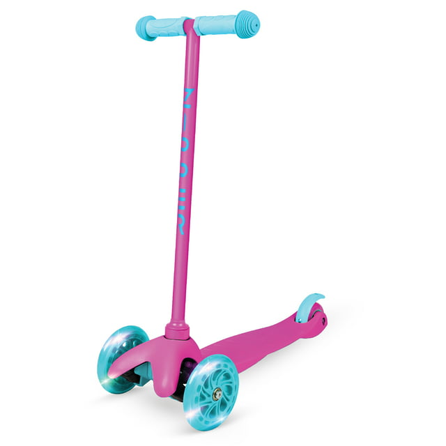 Zycom – Zipper Pink 3 Wheel Scooter with Light Up Wheels – Suits Boys & Girls Ages 3+ - Max Rider Weight 44lbs – 3 Year Manufacturer’s Warranty – Built to Last!