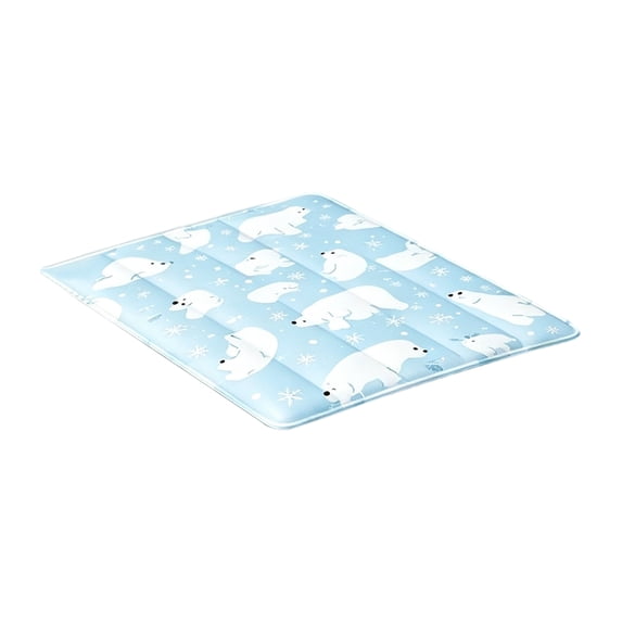 Zydvens Cute Rainbow Dog Cooling Mat - Channeled Padded Pastel Ombre Pet Bed - Breathable Quilted Summer Mattress Cushion with Assorted Patterns for Indoor Floor Crate Sofa Car Use