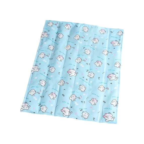 Zydvens Cute Rainbow Dog Cooling Mat - Channeled Padded Pastel Ombre Pet Bed - Breathable Quilted Summer Mattress Cushion with Assorted Patterns for Indoor Floor Crate Sofa Car Use