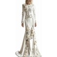 thumbnail image 1 of Zydvens Women Gothic Skeleton Maxi Dress Costume - Vintage Bone Floral Print Long Sleeve Evening Gown Elegant Halloween Costume Party Floor Length Ball Dress for Halloween Party, 1 of 6