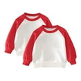 thumbnail image 1 of ZyeKqe 2 PC Baby Winter Clothes Boys Girls Sweatshirts Infant Raglan Long Sleeve Shirts Newborn Round Neck Top, 1 of 2