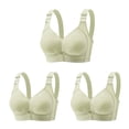 thumbnail image 1 of ZyeKqe 3 PC Everyday Bras for Women Full Coverage Underwire Bras Breathable Lift up Bras Floral Lace Push up Bras, 1 of 9