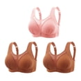 thumbnail image 1 of ZyeKqe 3 PC Plus Size Bras for Women Full Coverage Push up Bra Liftup Breathable Everyday Bra Non Padded Bra, 1 of 8