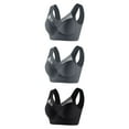 thumbnail image 1 of ZyeKqe 3 Pack Plus Size Womens Sport Bras Full Coverage Wireless Seamless Padded Lifting Push up Bras, 1 of 2