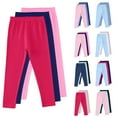thumbnail image 1 of ZyeKqe 3PC Girls Leggings Elastic Waisted Stretchy Tights Soft Comfy Full Length Athletic Bottoms Yoga Pants Loungewear, 1 of 1