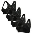 thumbnail image 1 of ZyeKqe 4PC Plus Size Front Closures Bras for Women Back Support Full Coverage Bras Wireless Push up Everyday Bras, 1 of 8