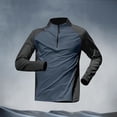 thumbnail image 1 of ZyeKqe Athletic Tops for Men Long Sleeve 1/4 Zip up Mock Neck Quick Drying Breathable Fitness Sports Running Workout Shirts, 1 of 6