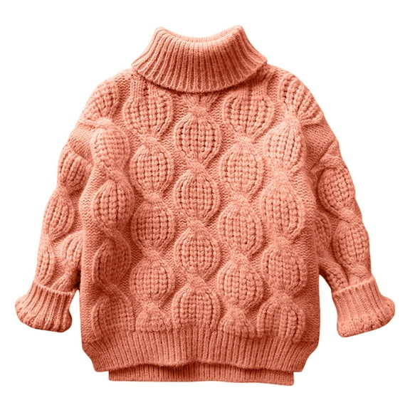 ZyeKqe Baby Clothes Infant Newborn Boys Girls Sweaters Turtleneck Long Sleeve Cable Knit Top Warm Pullover Tops Fall Winter Outfits