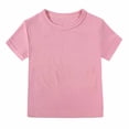thumbnail image 1 of ZyeKqe Baby Clothes Toddler Boys Girls T-Shirts Newborn Short Sleeve Crewneck Solid Color Tees Loungewear, 1 of 9