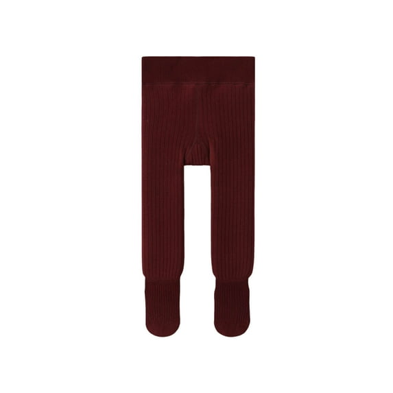ZyeKqe Baby Girls Fleece Lined Leggings High Waisted Cotton Tights Ribbed Knit Thermal Warm Winter Pantyhose