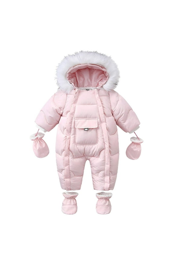 Baby Toddler Girls Boys Snowsuit Winter Coat Snow Wear Romper Infant Outwear Hooded Jumpsuits