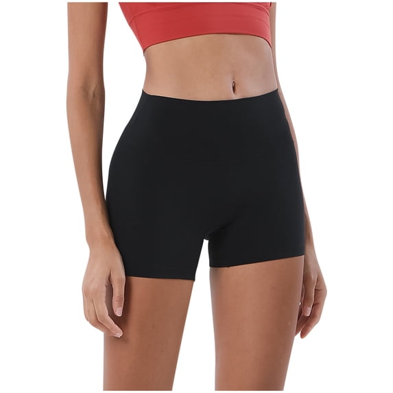 ZyeKqe Biker Shorts High Waisted Booty Shorts Active Dance Shorts Compression Yoga Workout Tight Shorts