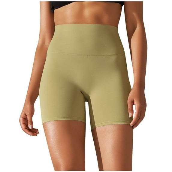 ZyeKqe Biker Shorts for Women Seamless High Waisted Workout Shorts Stretchy Slim Fitted Yoga Shorts