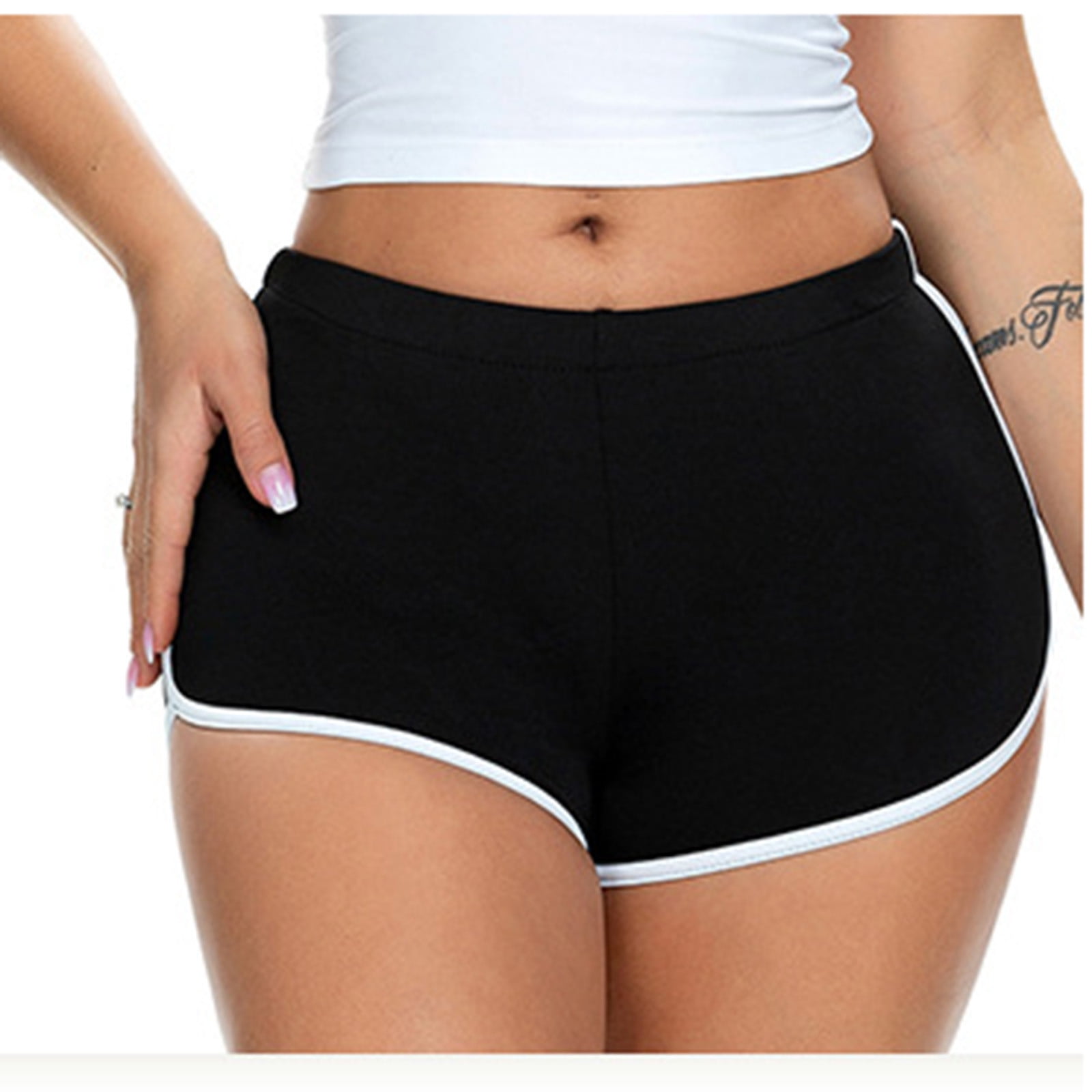 ZyeKqe Booty Shorts for Women High Waisted Running Shorts V Back - Main Image