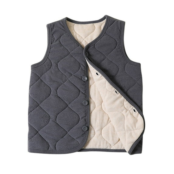 ZyeKqe Boys Girls Puffer Fleece Lined Vest Toddler Sleeveless Warm Winter Coat Lightweight Jacket Waistcoat Outwear