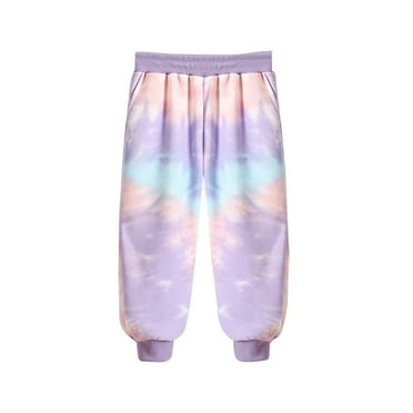 ZyeKqe Boys Girls Tie-Dye Sweatpants Toddler Elastic Waisted Cotton Active Joggers Baby Casual Pockets Pull on Sweat Pants