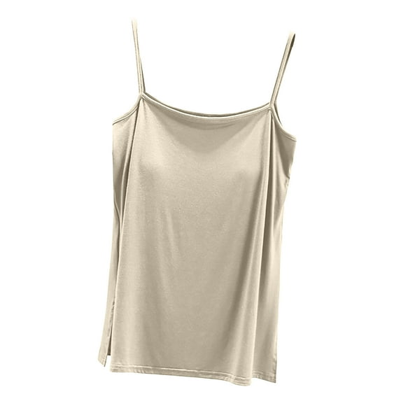 ZyeKqe Camisole Tops for Women Sleeveless Spaghetti Strap Tank Tops Soft Base Layer Vest comfy Sleepwear