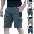 thumbnail image 1 of ZyeKqe Cargo Shorts for Men Drawstring High Waisted Running Shorts Straight Leg Hiking Summer Beach Shorts, 1 of 4