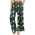 thumbnail image 1 of ZyeKqe Christmas Day Plus Size Pajamas Pants for Women High Waisted Lounge Pants Straight Wide Leg Sleep Bottoms, 1 of 7