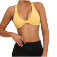 thumbnail image 1 of ZyeKqe Deep V Neck Sport Bras for Women Cirss Cross Back Yoga Bras Low Coverage Wireless Workout Bras, 1 of 3