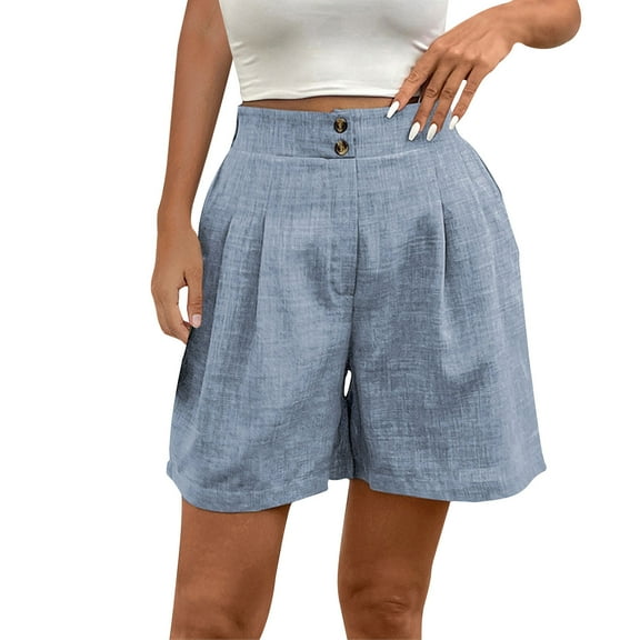ZyeKqe Dress Shorts for Women High Waisted Business Casual Shorts Wide Leg Pleated Wok Office Shorts