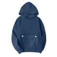 thumbnail image 1 of ZyeKqe Womens Hoodies Casual Soft Fleece Hooded Sweatshirts Long Sleeve Solid Color Pullover Tops with Pocket, 1 of 8