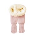 thumbnail image 1 of ZyeKqe Fleece Legging for Girls Casual Ribbed Knitted Footed Thick Winter Warm Base Layer Loungewear Pantyhose(5-6 Years,Pink1), 1 of 4
