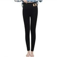 thumbnail image 1 of ZyeKqe Fleece Lined Leggings for Women Winter Warm Sherpa Tights Graphic Print High Waisted Full Length Thermal Pants, 1 of 4