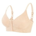 thumbnail image 1 of ZyeKqe Front Closure Bras for Women Wireless Push up Braletts V Neck Full Coverage Lightweight T-Shirts Everyday Bras, 1 of 6