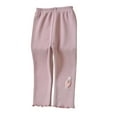 thumbnail image 1 of ZyeKqe Girls Fleece Lined Leggings Toddler High Waisted Cotton Tights Full Length Warm Winter Trousers, 1 of 5