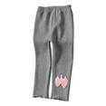 thumbnail image 1 of ZyeKqe Girls Fleece Lined Leggings Toddler High Waisted Cotton Tights Full Length Warm Winter Trousers, 1 of 6