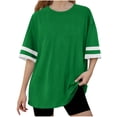 thumbnail image 1 of ZyeKqe Girls Oversized T Shirts Drop Shoulder Short Sleeve Shirts Round Neck Loose Fitted Summer Top, 1 of 8