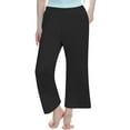 thumbnail image 1 of ZyeKqe Girls Yoga Pants High Waisted Lounge Pants Straight Wide Leg Casual Comfy Summer Cropped Trousers, 1 of 3