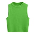 thumbnail image 1 of ZyeKqe Going out Tops for Women Ribbed Knit Tank Tops Sleeveless Cropped Shirts Crewneck Slim Fitted Stretchy Basic Tees, 1 of 7