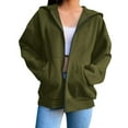 thumbnail image 1 of ZyeKqe Hoodies for Women Long Sleeve Zip up Jacket with Pockets Fall Casual Solid Color Tops Outwear Coats S-XXL, 1 of 6