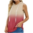 thumbnail image 1 of ZyeKqe Hoodies for Women Sleeveless Drawstring V Neck Tank Top Casual Athletic Gym Exercise T Shirts, 1 of 3