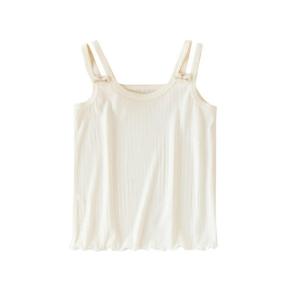 ZyeKqe Infant Newborn Baby Clothes Girls Tank Tops Spaghetti Sleeveless Scoop Neck Camisole Top Soft Comfy Undershirts