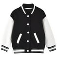 thumbnail image 1 of ZyeKqe Kids Baseball Jackets Boys Girls Long Sleeve Jacket Casual Lightweight Plain Cardigan Button down Coat, 1 of 2