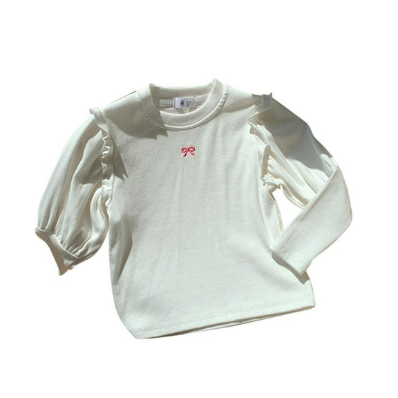 ZyeKqe Kids Toddler Baby Girls Cotton Tops Long Sleeve Turtleneck T-Shirt Solid Color Stretchy Basic Base Layer Undershirts