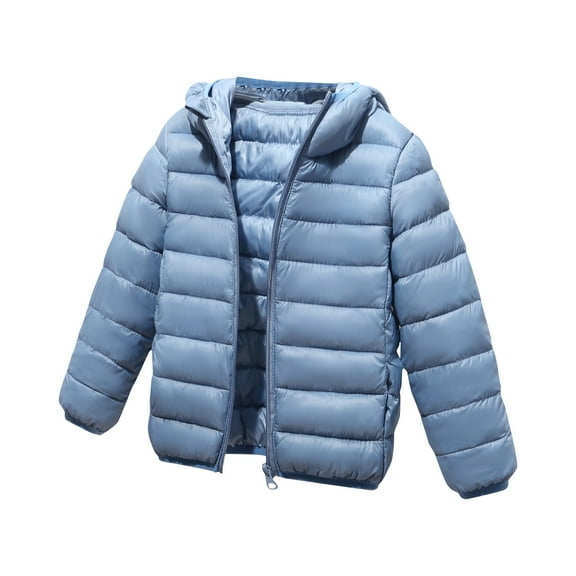 ZyeKqe Kids Winter Coat Boys Girls Hooded Puffer Jackets Lightweight Warm Down Coat Packable Snow Outerwear