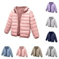 thumbnail image 1 of ZyeKqe Winter Coat Boys Girls Hooded Puffer Jackets Lightweight Warm down Coat Packable Snow Outerwear, 1 of 9