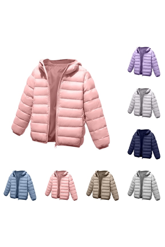 Winter Coat Boys Girls Hooded Puffer Jackets Lightweight Warm down Coat Packable Snow Outerwear
