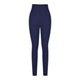 thumbnail image 1 of ZyeKqe Leggings for Women High Waisted Yoga Pants Solid Color Slim Tights Soft Athletic Belly Control Pants for Running Workout, 1 of 5