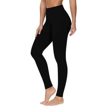 ZyeKqe Leggings for Women Stretchy High Waisted Yoga Pants Solid Color Full Length Soft Comfy Tights
